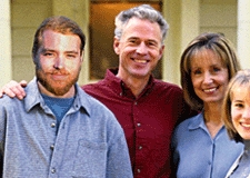 The writer-director with parents/financiers Marv and Elaine Rivers.